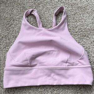 Lululemon Energy Sports Bra Longline Light Pink size 8